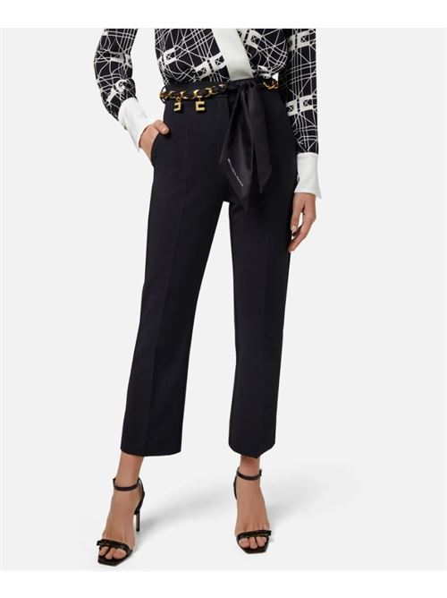 Crepe flared trousers ELISABETTA FRANCHI | PAT1641E2.110